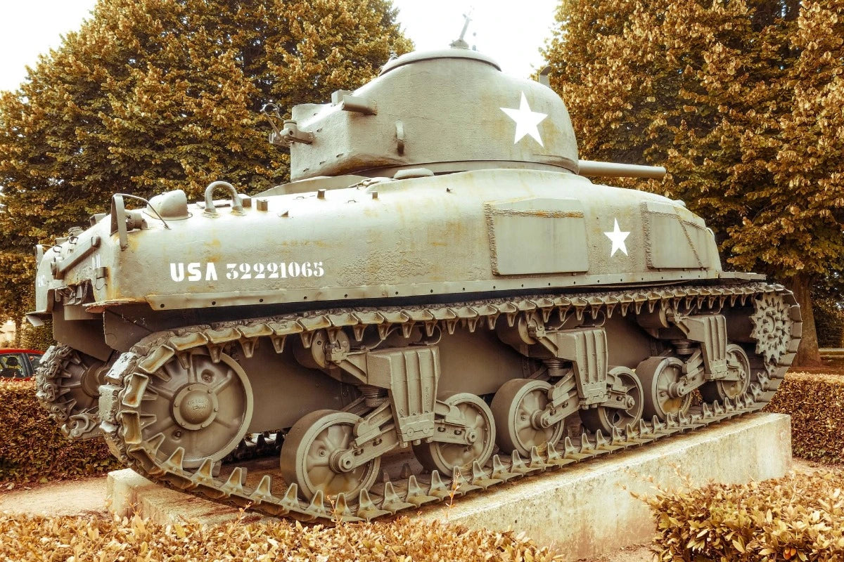 An American tank in Normandy at the American Cemetery.