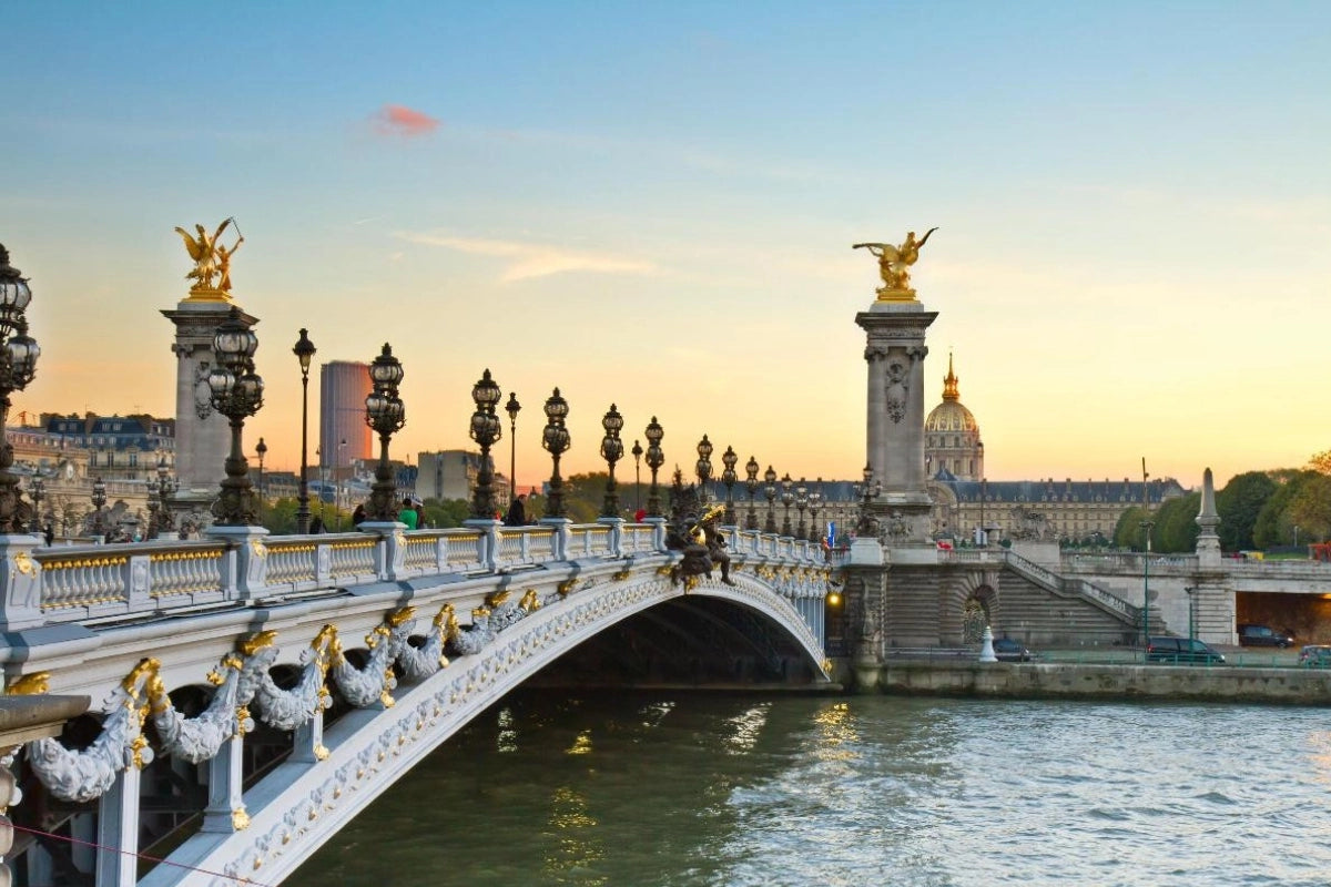 The Alexandre III bridge in Paris, France.