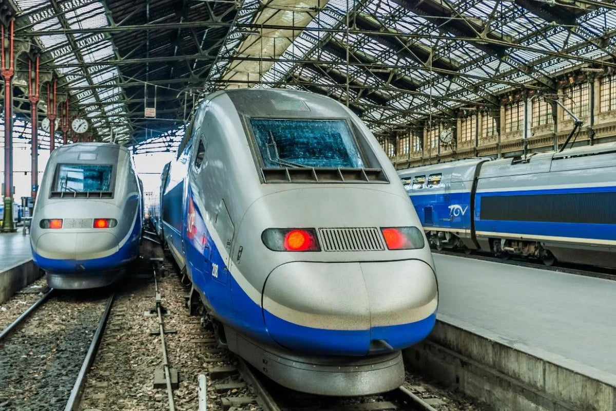 A TGV train in Paris ready to board!