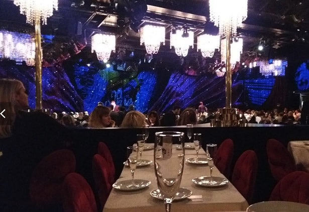 The main stage at the Lido Cabaret in Paris.