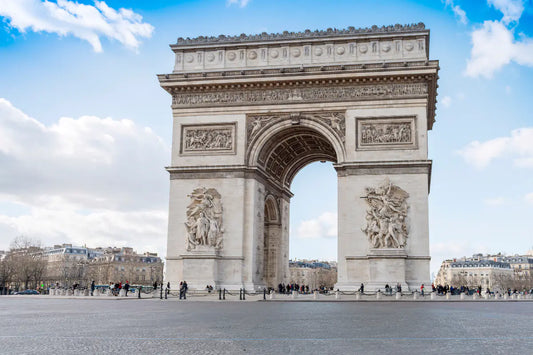 The Arc de Triomphe in Paris.