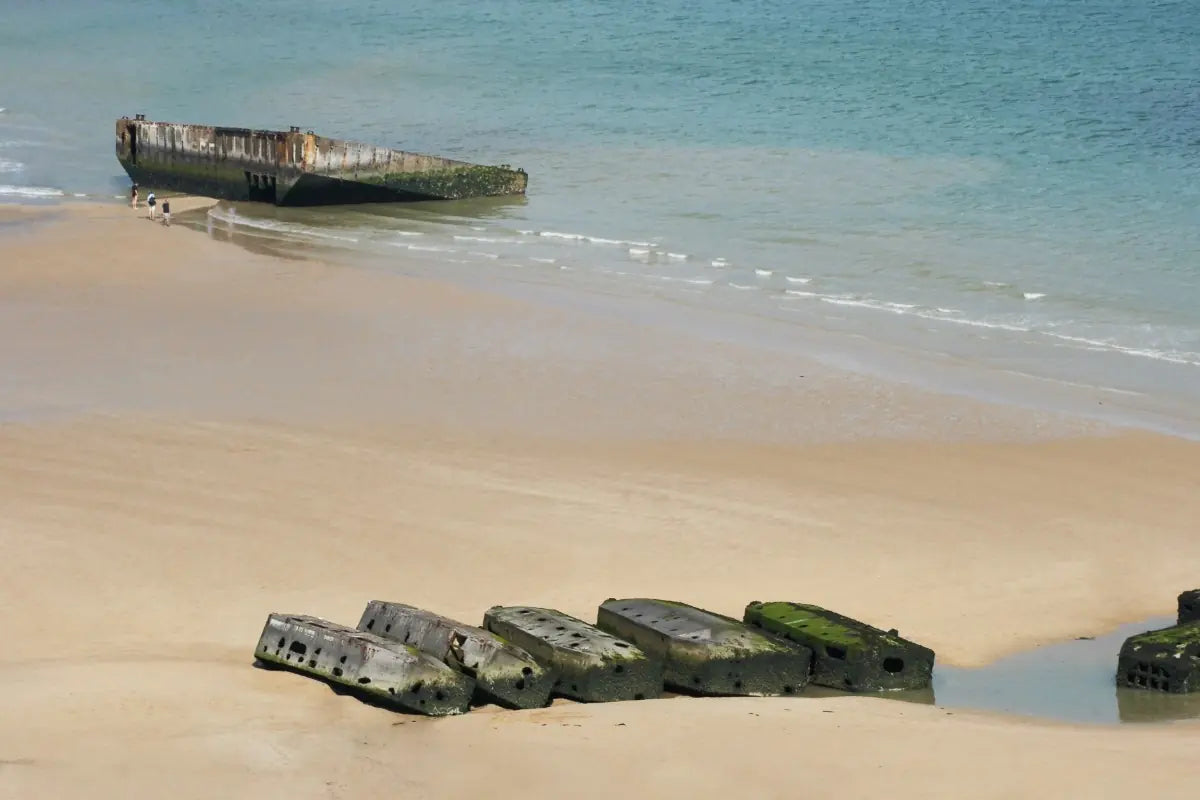 Arromanches harbor in Normandy.