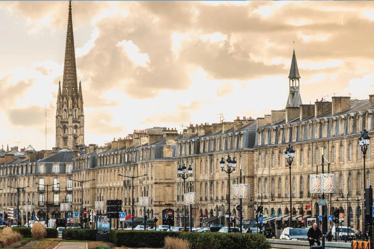 Classic buildings in Bordeaux, France.