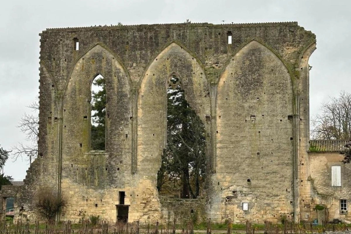 Ruins at the entrance of the village of Saint-Émilion in the Bordeaux region of France.