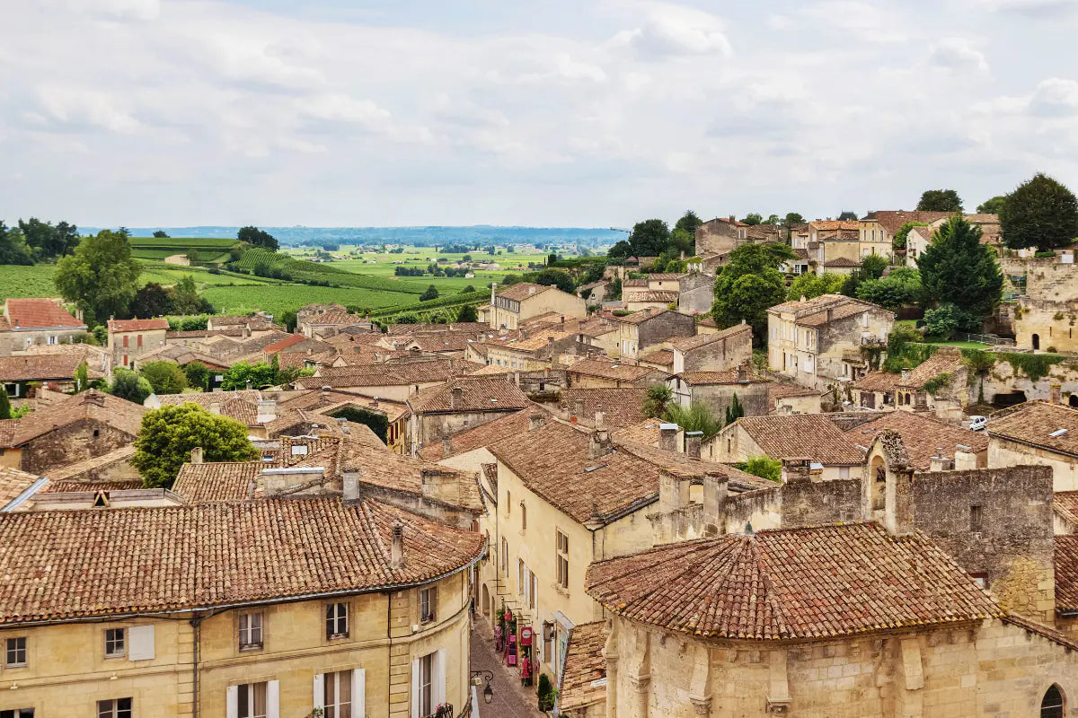 The view over the village of Saint-Émilion in Bordeaux.