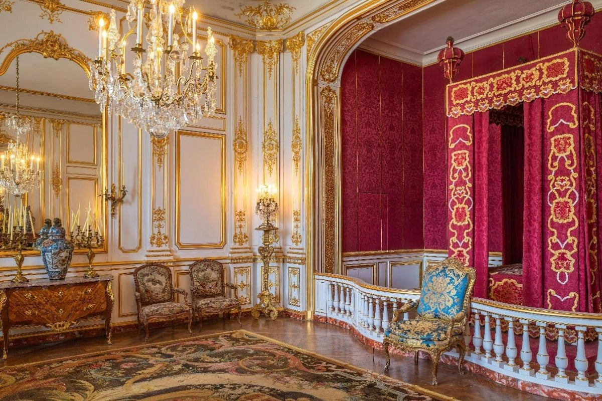 A bedroom inside Chambord castle in the Loire Valley.