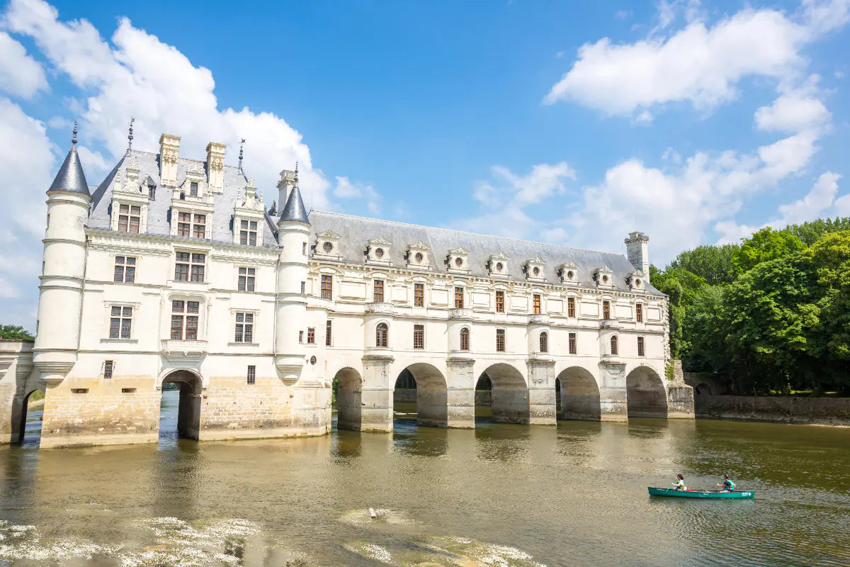 Chenonceau castle from the river Cher. Yes, Cher.  That's it's actual name.