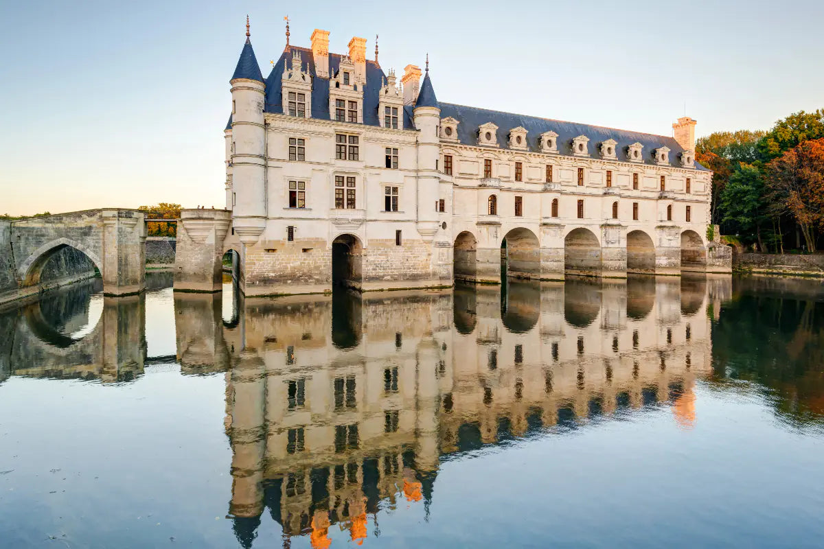 Chenonceau castle from the river.