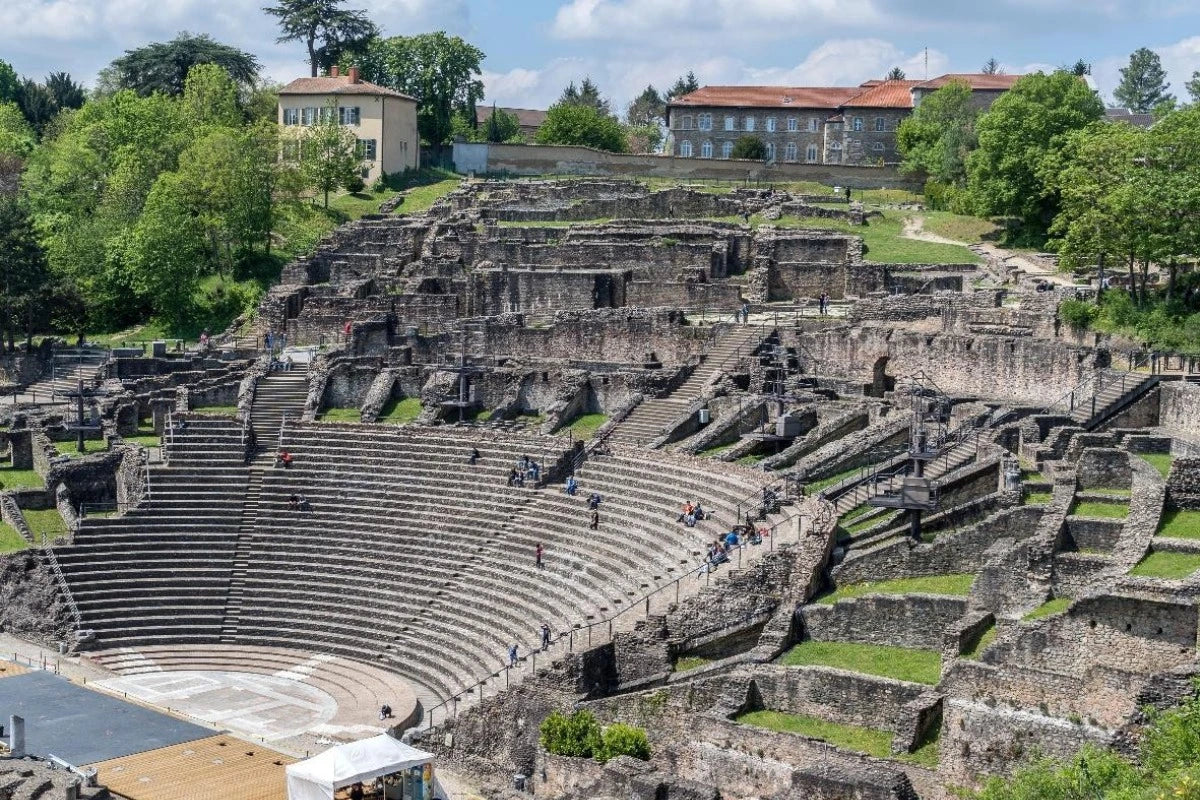 The old Roman ruins in Lyon, France.