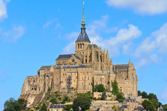 Historic Mont St. Michel abbey in Normandy.