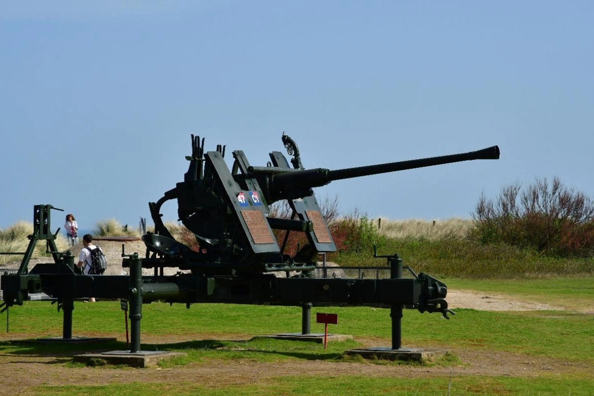 A gun battery at the World War II museum at the Juno Beach Centre in France.