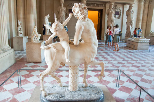 An ancient Greek statue in the Louvre, Paris.