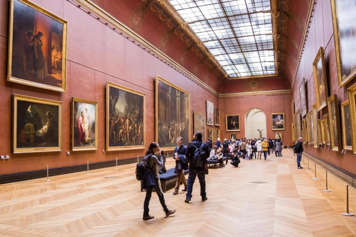 A gallery at the Louvre museum.
