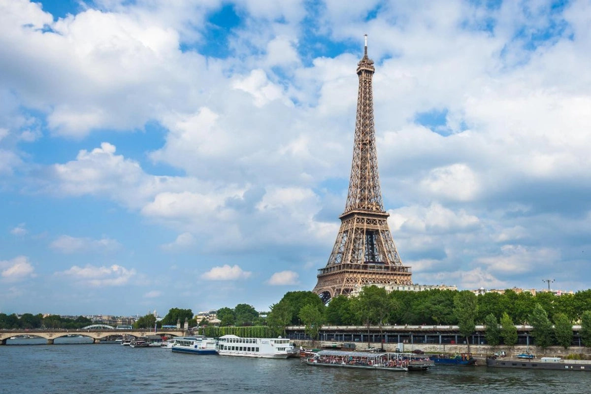 Paris from the Seine river.