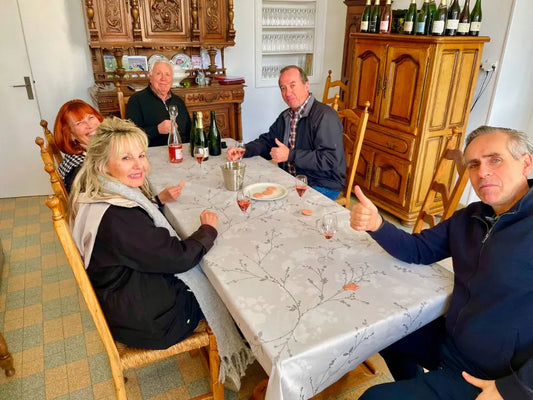 A private tasting with a master champagne maker – A thumbs up indeed!