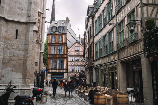 An old street in the charming city of Rouen.