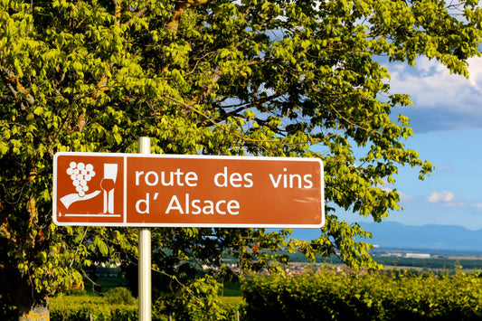 The wine route in Alsace, France.