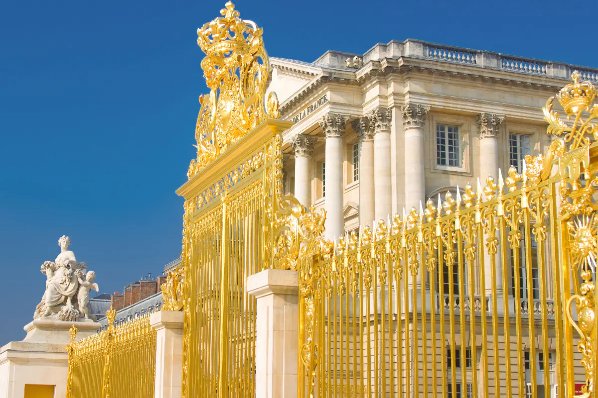 The gates at the Palace of Versailles.