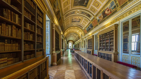 Inside Fontainebleau castle.