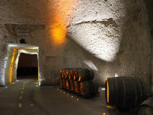 The historic cellars at Veuve Clicquot.