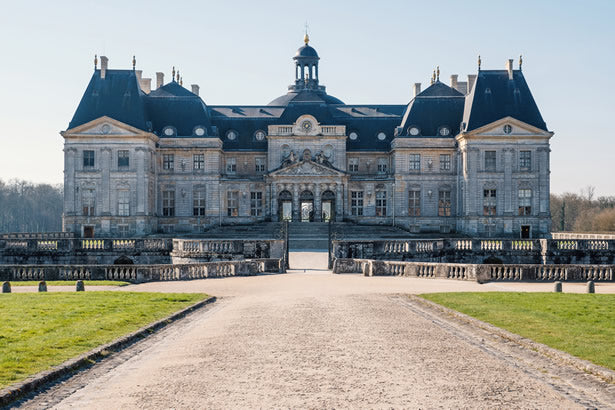 The exterior of Vaux Le Vicomte castle.
